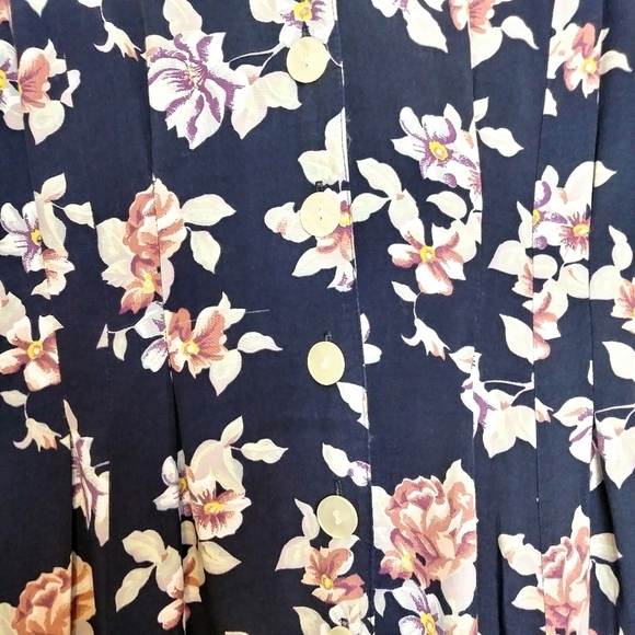 COTTAGECORE VINTAGE Floral Button Front Maxi Dress - Picture 7 of 7